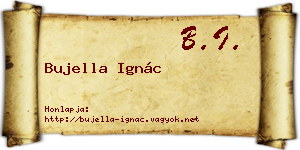 Bujella Ignác névjegykártya